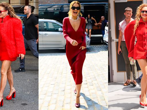 Every Single Red Shoe Rita Ora Has Worn These Past Two Days for ‘Descendants: The Rise of the Red’ Promo Tour