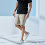 NAUTICA男裝 簡約修身素面休閒短褲-卡其