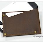 【U6.JP6 手工皮件】-純手工縫製咖色牛皮皮革信用卡夾、悠遊卡夾