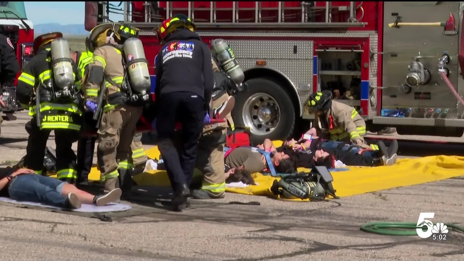 Pueblo first-responder agencies hold a mass casualty exercise at Pueblo Memorial Airport