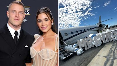 Olivia Culpo Sets Off for Nuptials to Christian McCaffrey in Decked-Out Private Plane: 'Let the Wedding Shenanigans Begin'