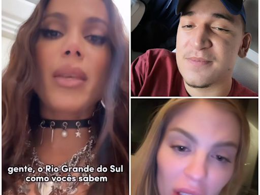 Gisele Bündchen, Anitta, João Gomes, e mais: famosos fazem doações e campanhas para vítimas no Rio Grande do Sul