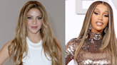 Shakira and Cardi B are warrior princesses in bejewelled breastplates