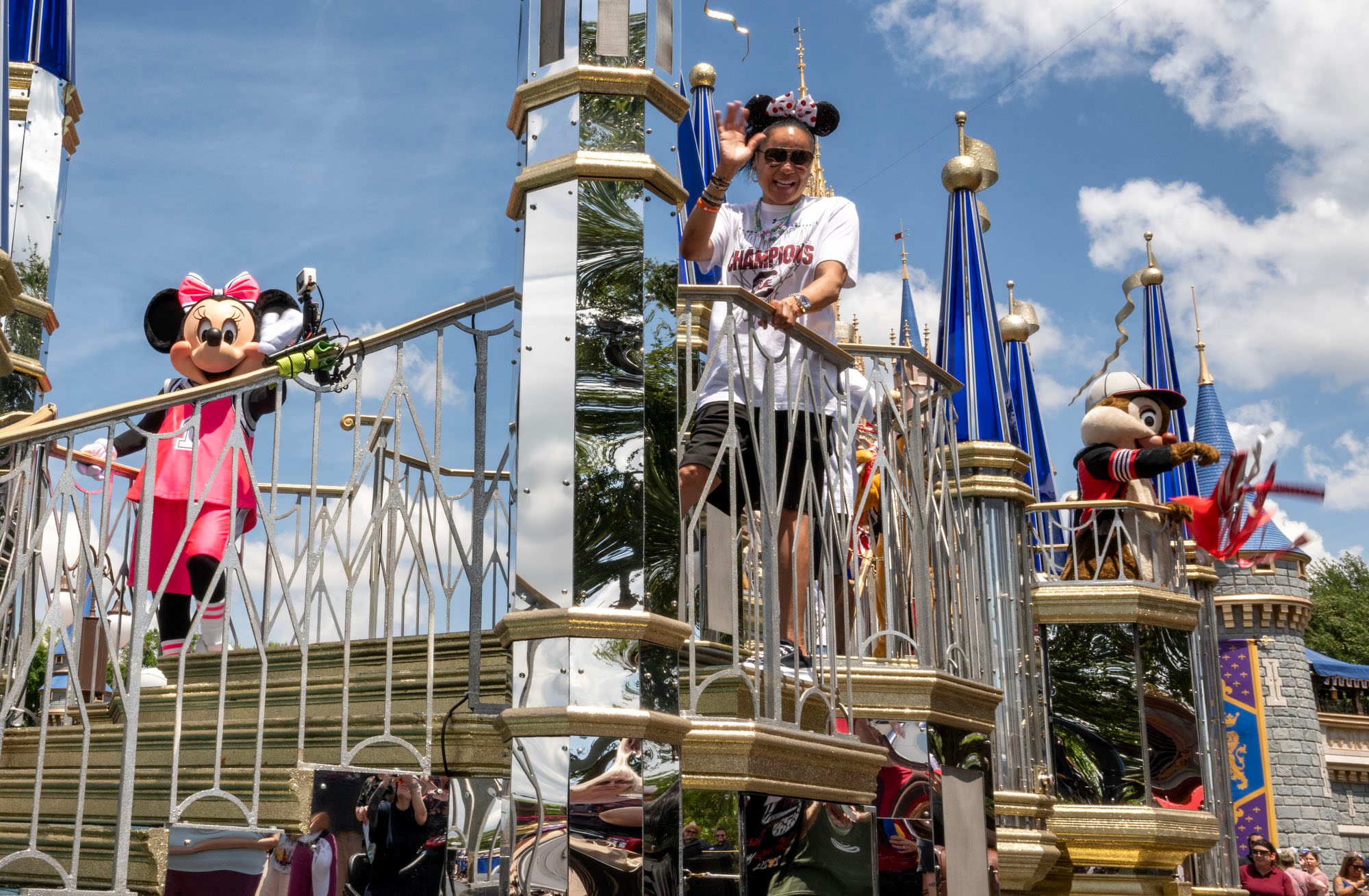 The Source |Dawn Staley Celebrates South Carolina’s Championship Win at Disney World