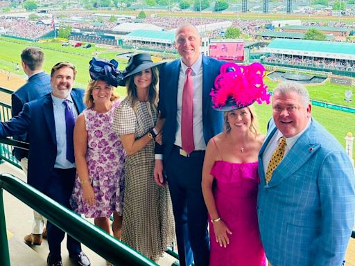 New UK men’s basketball coach Mark Pope attends 2024 Kentucky Derby at Churchill Downs