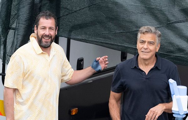 George Clooney Spends Birthday Playing Basketball With Adam Sandler