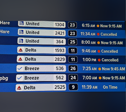 Has the Microsoft outage delayed flights at Bradley, Tweed and Westchester airports?