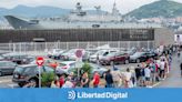 Largas colas para visitar tres buques de la Armada en Guecho ante la indignación de PNV y EH Bildu