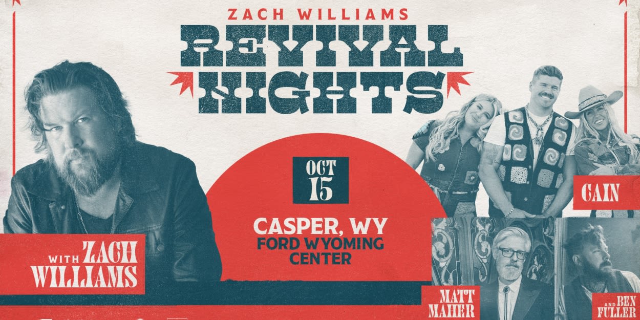 Zach Williams to Embark Revival Nights Tour 2024 With Cain, Matt Maher, and Ben Fuller