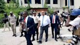 ‘A hospital is not a war zone’: Haiti prime minister tours gang-ravaged medical facility