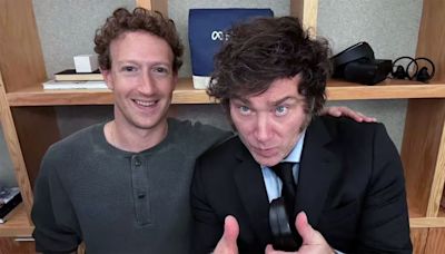 Javier Milei le ofreció a Mark Zuckerberg un país sin regulaciones para el desarrollo de IA