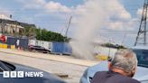 Dust devil filmed dancing across Hampshire industrial park