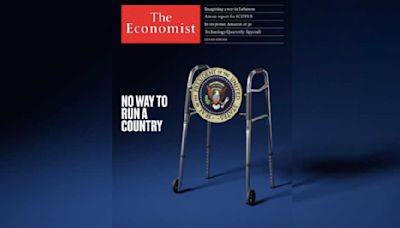 Revista 'The Economist' usa andador em capa para pedir desistência de Biden da corrida eleitoral nos EUA