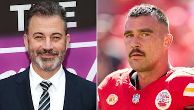 Jimmy Kimmel Jokes Travis Kelce Is 'Still' Taylor Swift's 'Broke Boyfriend' Despite $34 Million Chiefs Contract