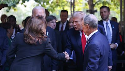 Kamala Harris y Donald Trump vuelven a encontrarse después del debate y se dan otro apretón de manos