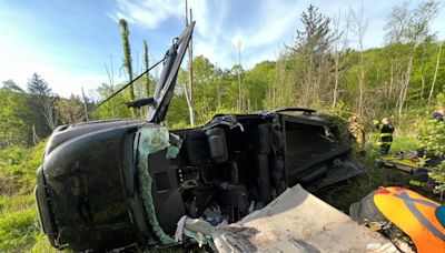 PHOTOS: Car went over embankment in Allegany County crash