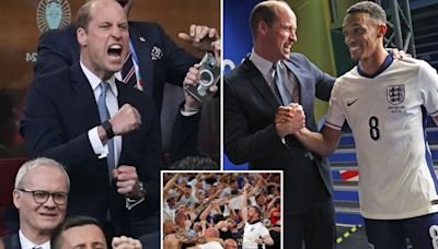 Prince William's touching message cheering on England squad in Euros final