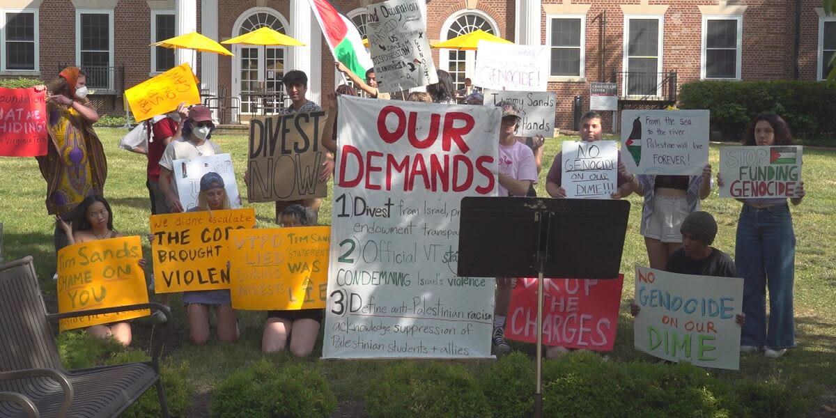 Virginia Tech pro-Palestine protesters speak after arrest