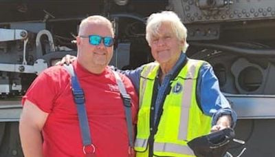 Jay Leno surprises Denison residents as he takes a ride on the Big Boy steam engine