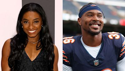 Simone Biles Had the Best Reaction to Husband Jonathan Owens Scoring a Touchdown in His First Game with the Bears