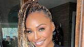 Cynthia Bailey Debuts a Short Bob Hairstyle in a Curve-Hugging Lavender Dress