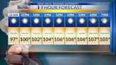 Thursday 9-hour forecast: Expect scorching hot temperatures to linger