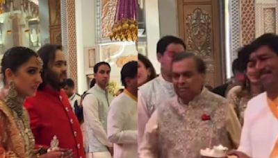 Mukesh Ambani gets emotional, wells up during daughter-in-law Radhika Merchant’s ‘vidaai’ ceremony. Watch