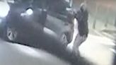 Watch moment CCTV captures man take aim with sawn -off shotgun in car park