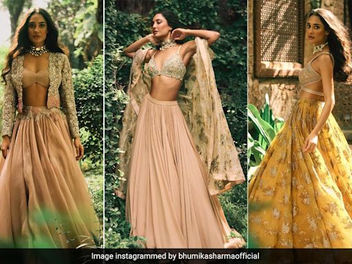 Lisa Haydon's Lehenga Is Coded For That Tropical Festive Vibe