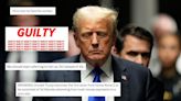Best celebrity reactions and memes as Donald Trump found guilty on all 34 counts in hush money case