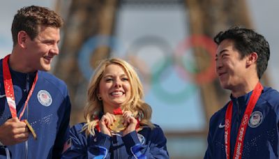 Addison’s Alexa Knierim and the US figure skating team receive ‘historic’ gold medals from 2022 at Paris Games