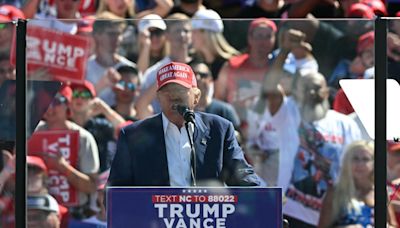 Trump holds rally in swing state North Carolina as he dodges Harris’s debate challenge: Live