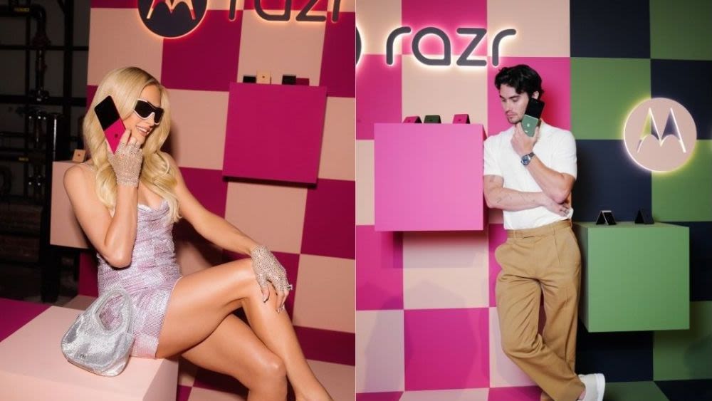 Chase Stokes and Paris Hilton Celebrate the Unveiling of the Latest Motorola Razr