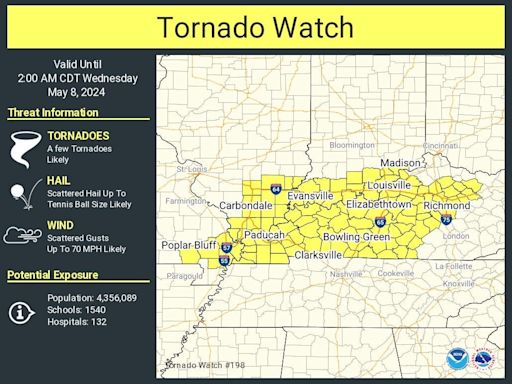 Tornado watch in effect for Tri-State until 2 a.m.