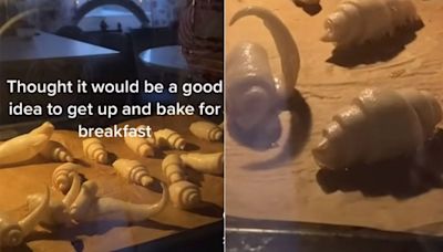 Croissants 'Unravel' Inside Oven In Viral Video, Internet Says, "Born To Be Papad"