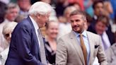 David Beckham is besieged by fans as he leads stars at Wimbledon day 1