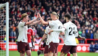 Nottingham Forest 0-2 Manchester City: Champs escape City Ground