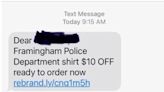 Don't click! Framingham, other police agencies warn residents of phishing scam