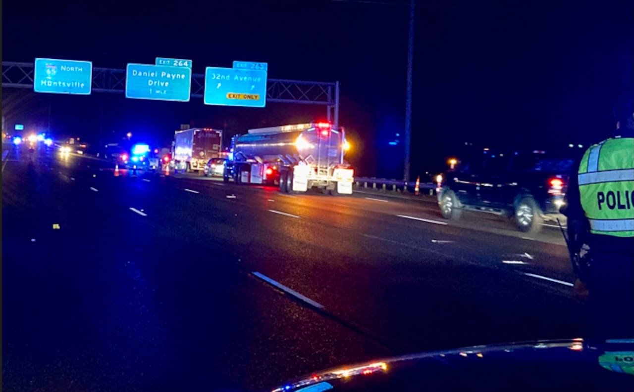 Gunfire on Interstate 65 in Birmingham leaves 1 dead; victim found in sedan that crashed into concrete median