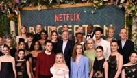 Crew and cast members attend the premiere for season 3 of "Bridgerton," one of Netflix's most popular TV series