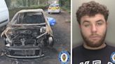 Moment car explodes into a fireball in attempt to destroy evidence of a murder