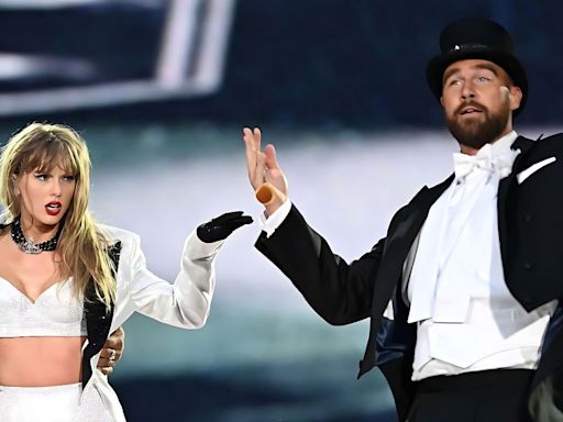 "Good Looking" Travis Kelce Likened To Frankenstein's Monster For Carrying Taylor Swift On Stage
