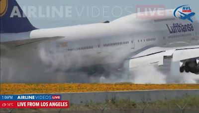 Wild video shows 747’s failed landing attempt at LAX