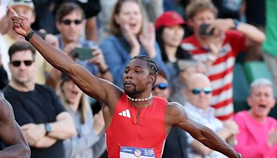 U.S. Olympic Track Trials: Lyles wins 100m to qualify for Paris Olympics