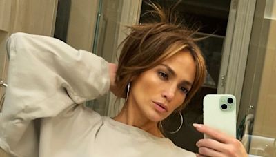 Jennifer Lopez Goes “Same Sweats, Different Day” in a Cropped Loungewear Set