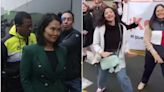 Trabajadores del Congreso abandonaron labores para arengar y cuidar a Keiko Fujimori fuera de la Corte donde se ventila su juicio