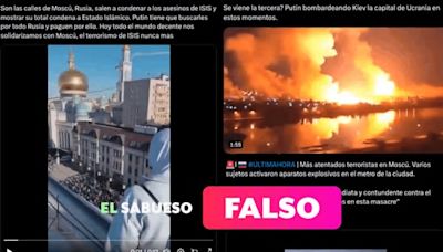Videos antiguos, una película y el Metro de CDMX: Difunden desinformación sobre el atentado en Moscú