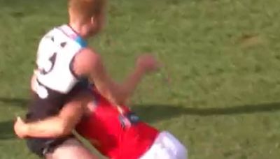 Is this most RIDICULOUS 50 metre penalty you will ever see in footy?