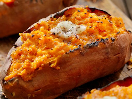 Your Freezer Is The Key To Flavorful Baked Sweet Potatoes
