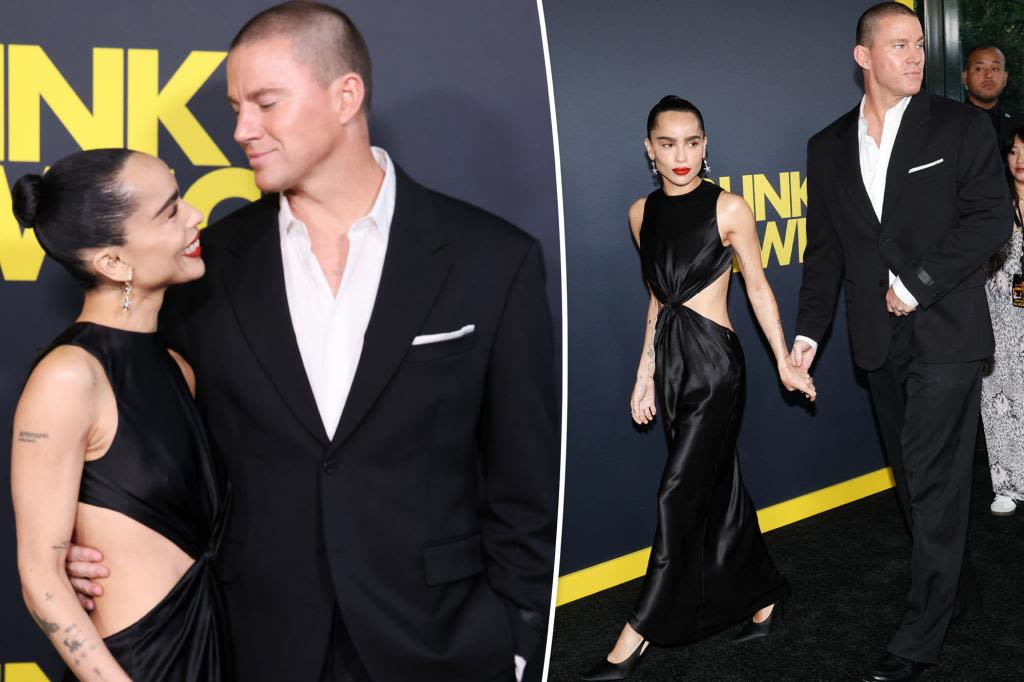 Zoë Kravitz and fiancé Channing Tatum make their red carpet debut at ‘Blink Twice’ premiere